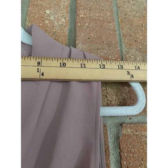 Babaton Aritzia Phoenix Matte Satin Shawl Collar V-Neck Sheath Dress S Blush - Picture 7 of 11